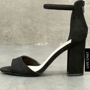 Lulu's Shoes - Black Suede Ankle Strap Heel Lulu's Shoes - Black Suede Ankle Strap Heel